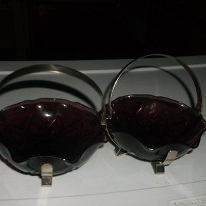 vintage purple depression glass candy dishes.